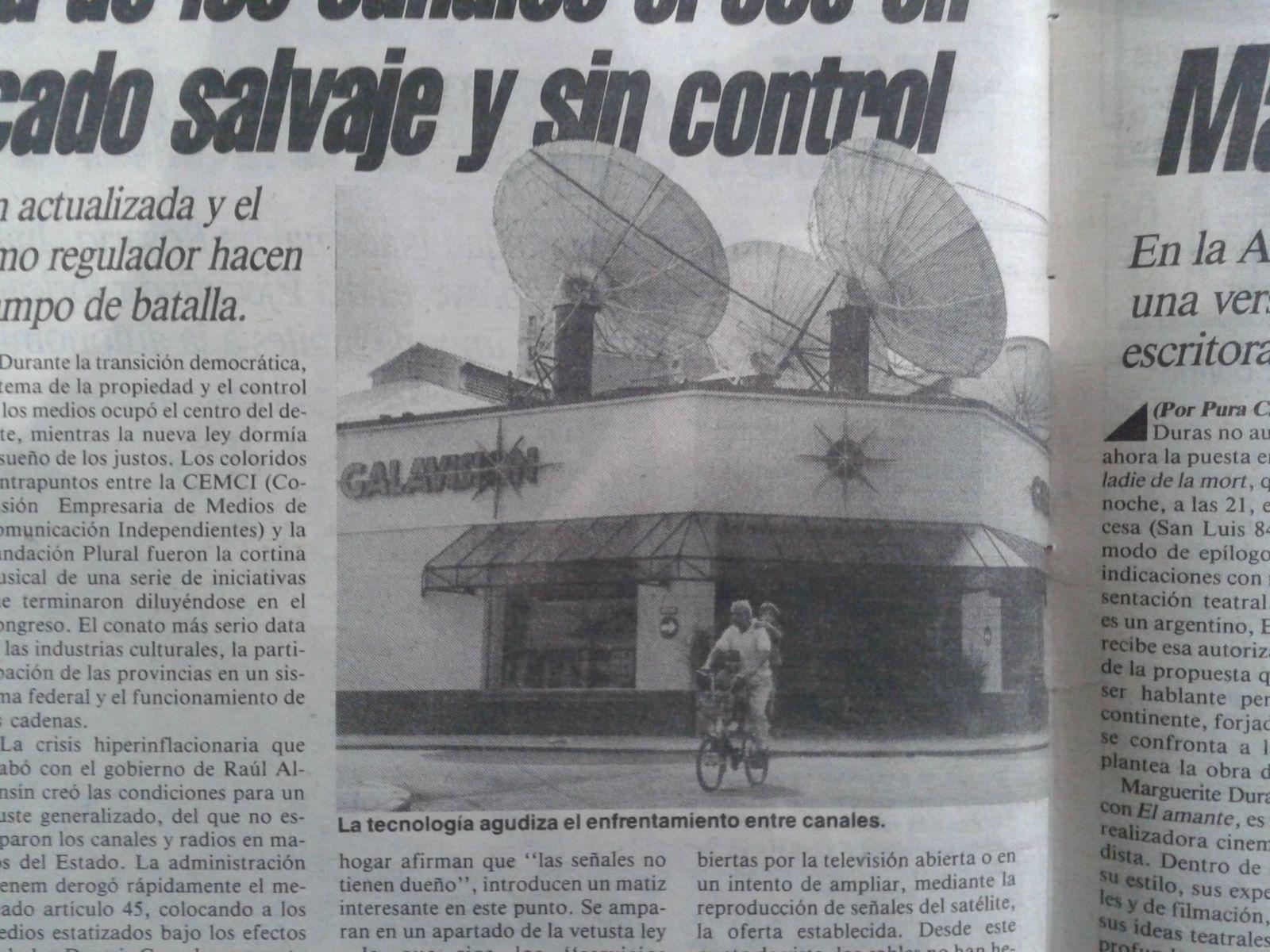 foto de la planta transmisora de galavision rosario de 1991