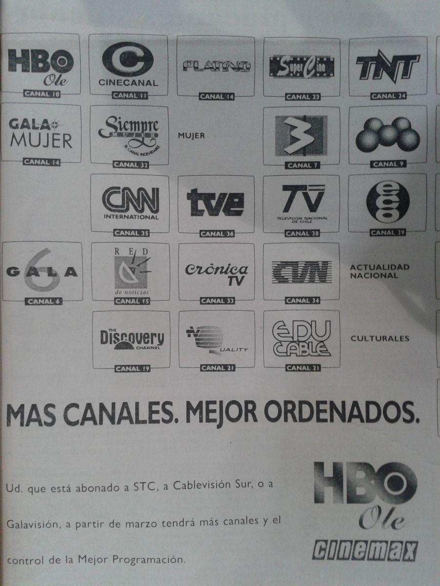 publicidad grafica de galavision del 27 de febrero de 1995(parte 3 de 5)