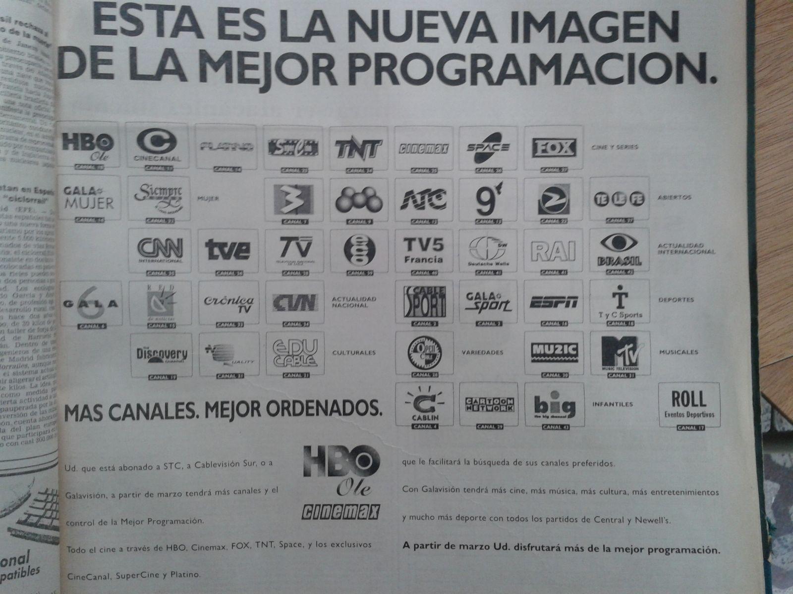 publicidad grafica de galavision del 27 de febrero de 1995(parte 5 de 5)