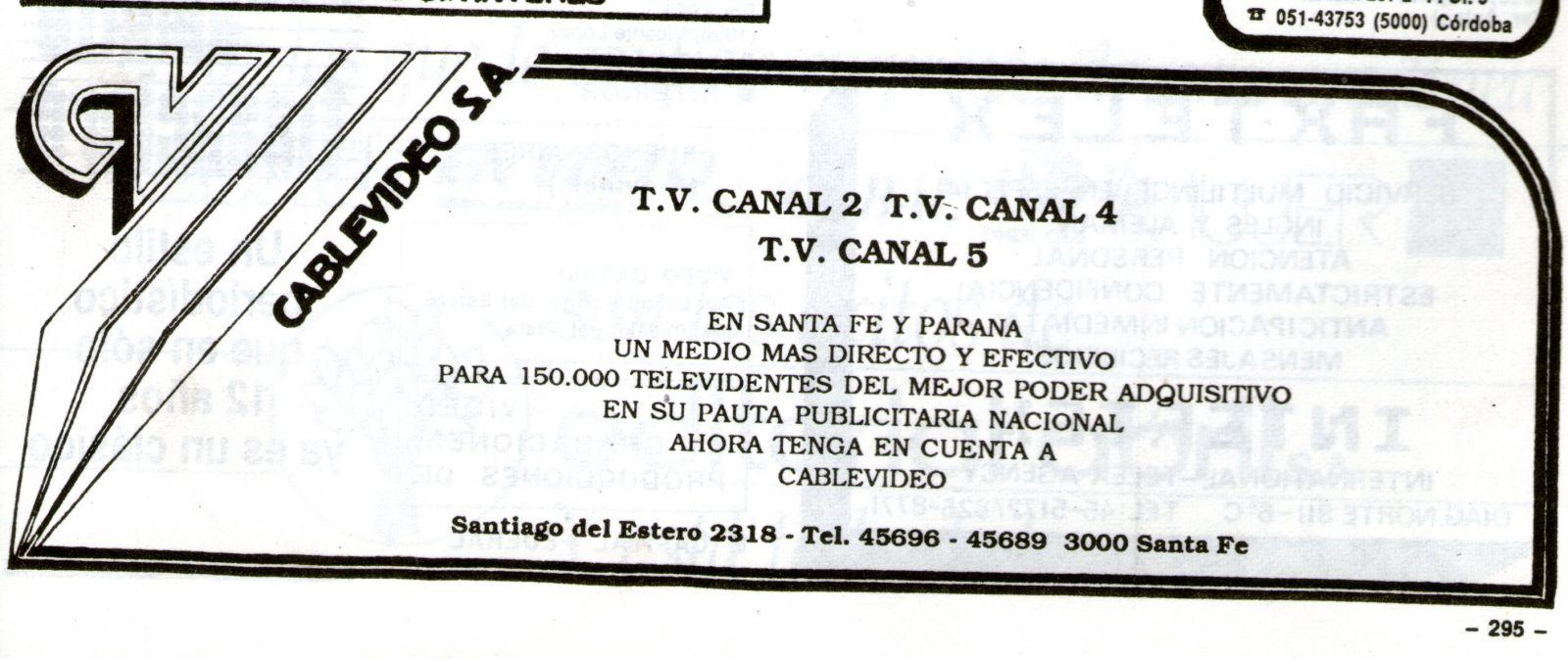 Cablevideo Santa Fe - 1989