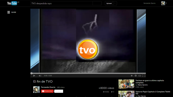que paso con el logo de tvo y el relampago cuando al logo de tvo le cayo un rayo?