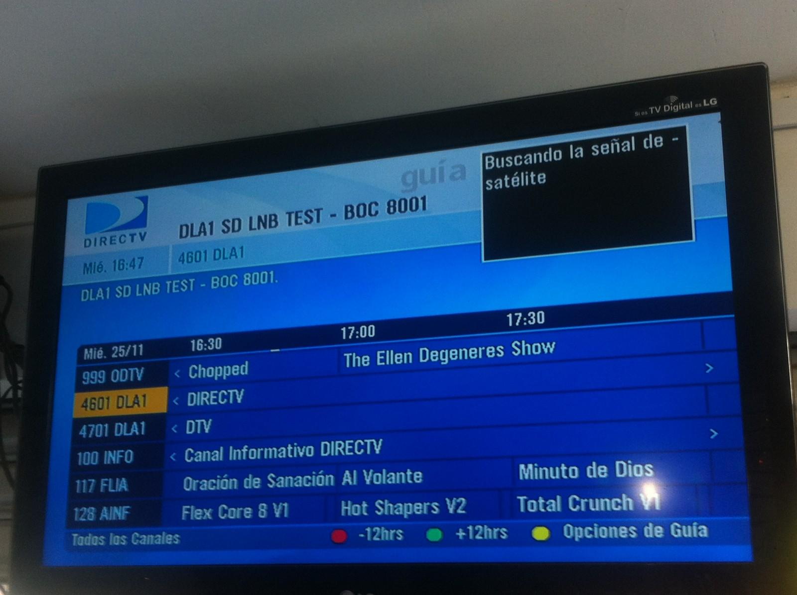 Directv sd canales del satélite DLA1 en pruebas o es un error u Pifie de la empresa