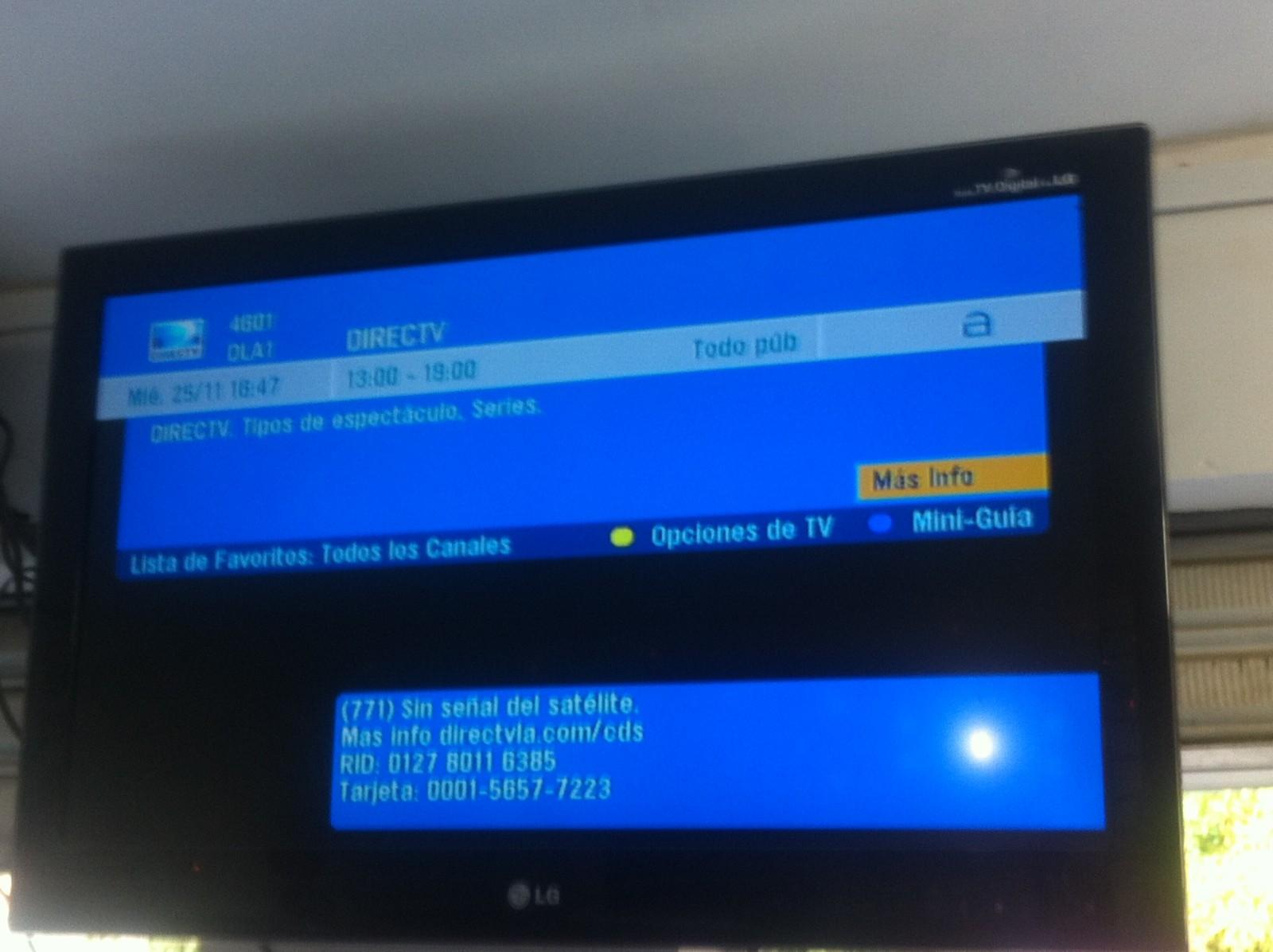 Directv sd canales del satélite DLA1 en pruebas o es un error u Pifie de la empresa