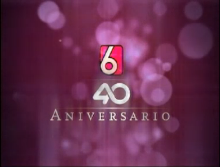 Logo Canal 6 de El Salvador 40° Aniversario - Abril 2013
