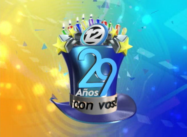 Logo Canal 12 de El Salvador - 29 Años
