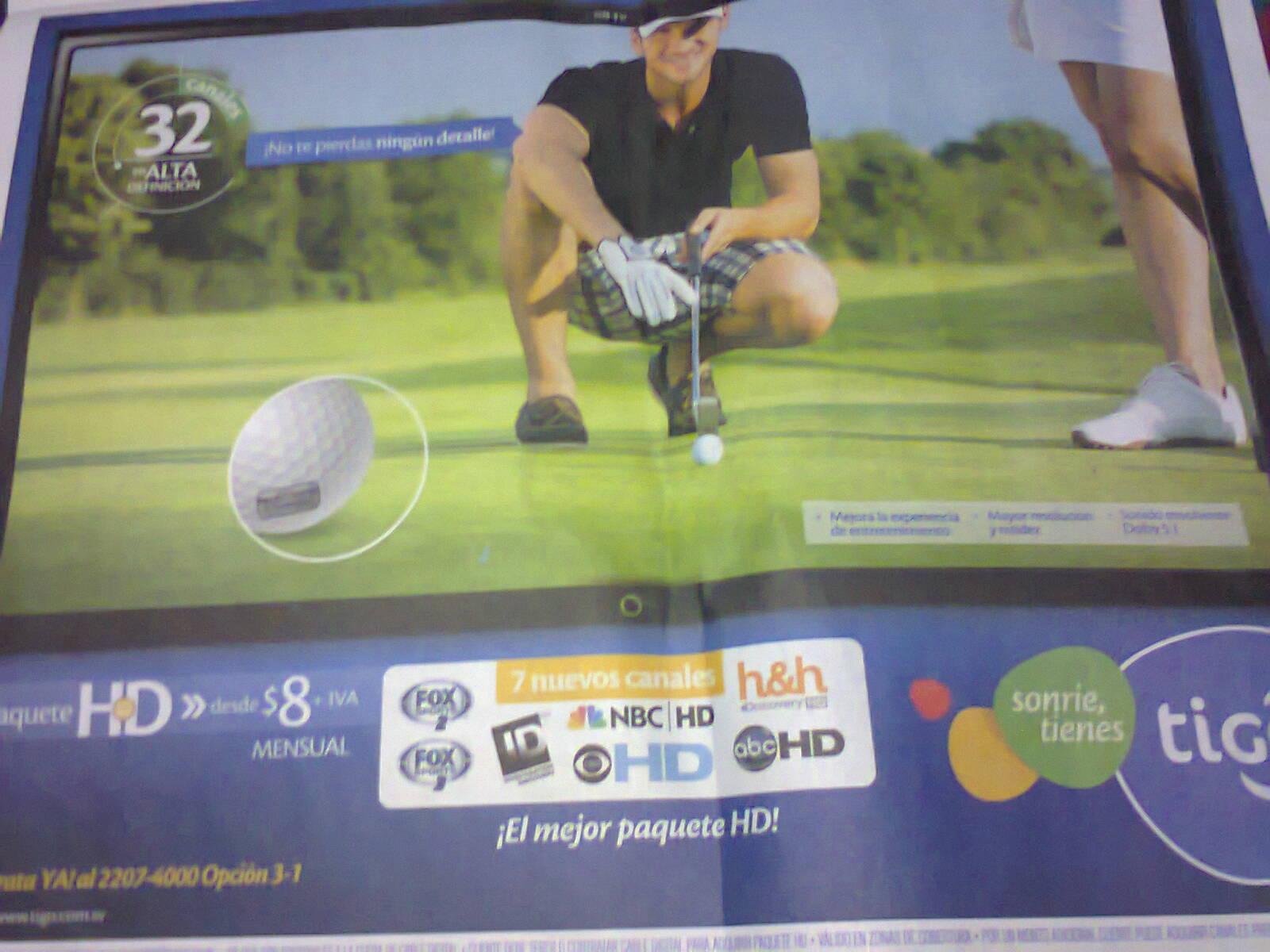 Publicidad Tigo HD - Julio / Agosto 2013