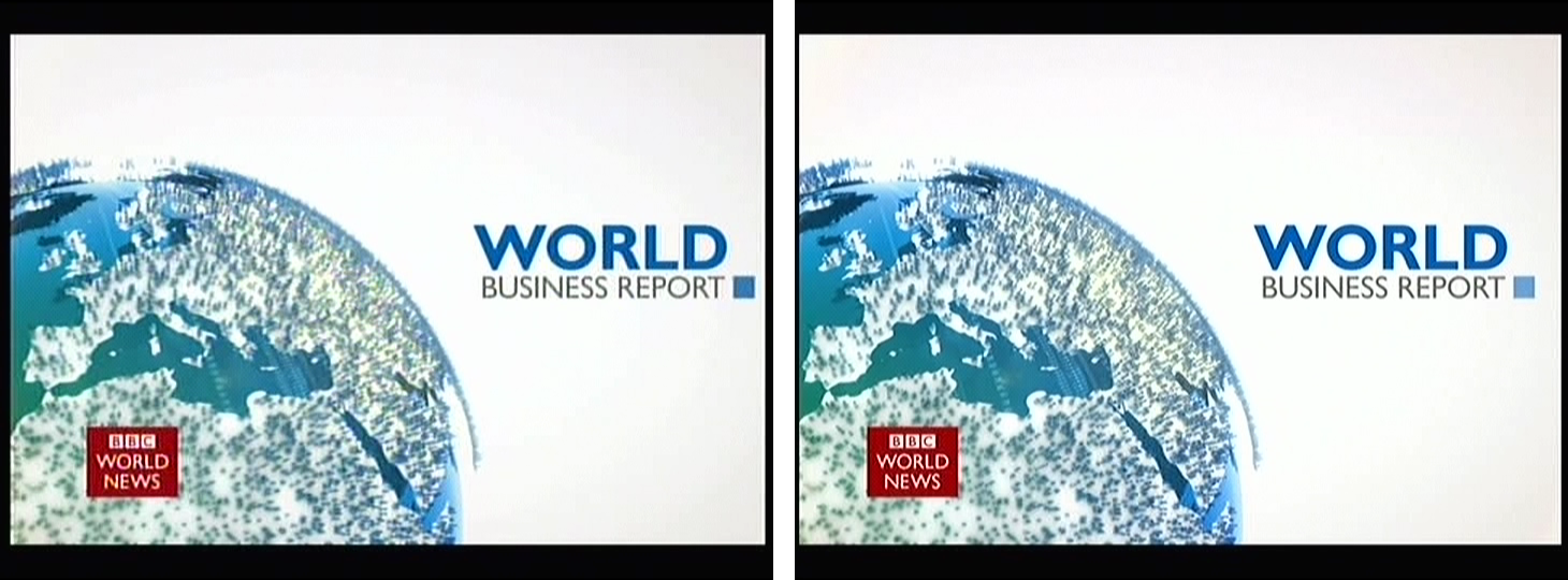 Calidad de imagen y desfasaje en encuadre de BBC World News en DirecTV