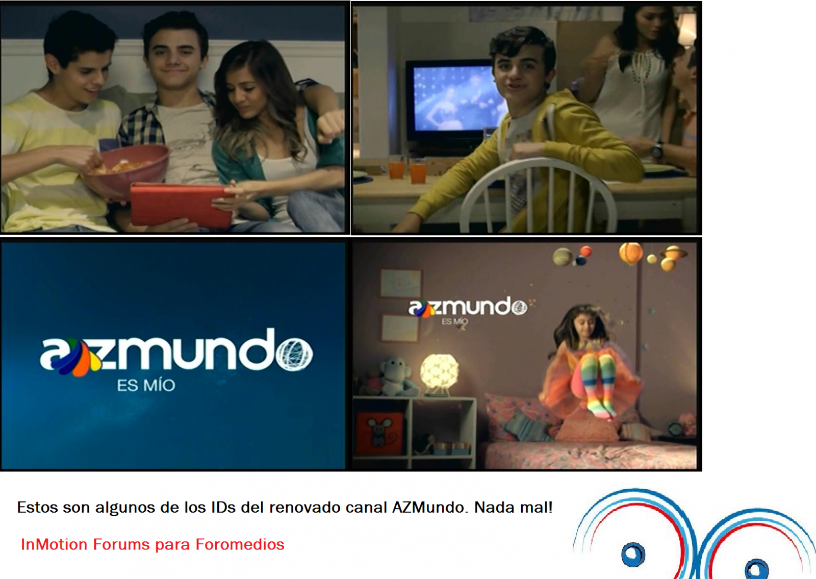 Screenshots de IDs del renovado canal AZMundo