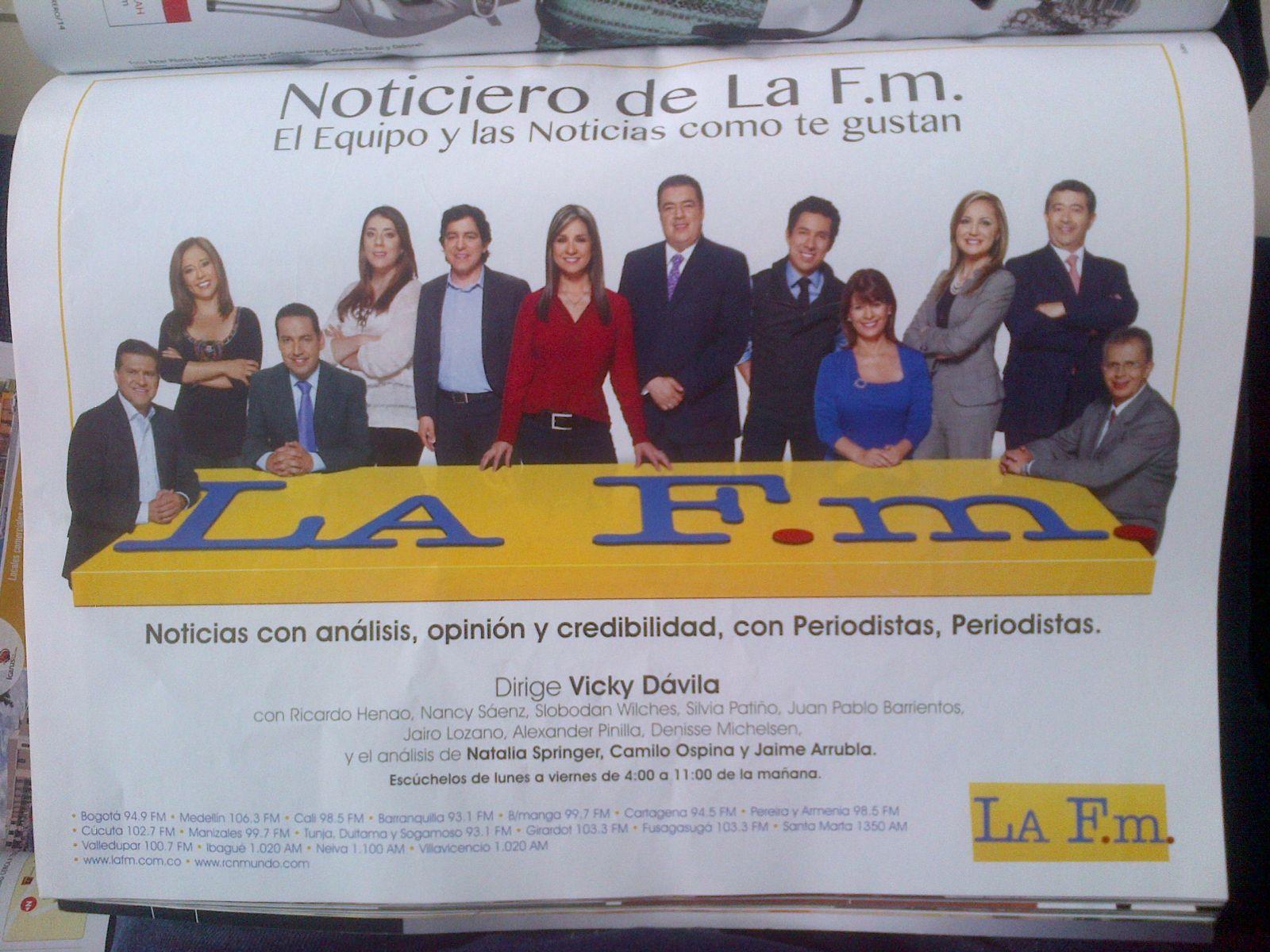 Anuncio "La F.M." Colombia - 2014