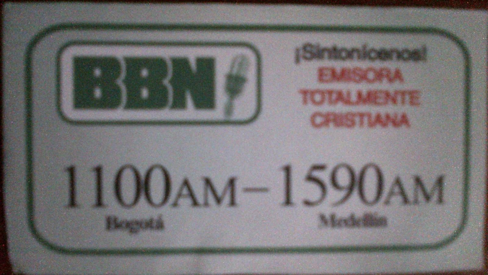SOLO POR CURIOSIDAD: Tarjeta de BBN Radio (Colombia)
