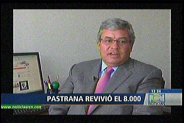 Logo en pantalla RCN Televisión durante el "Noticiero RCN"