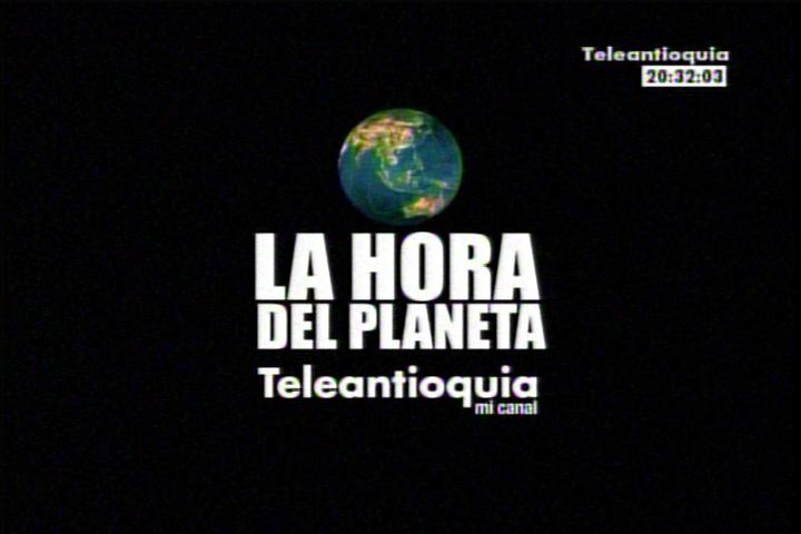 Placa "Hora del Planeta" - Teleantioquia 2013