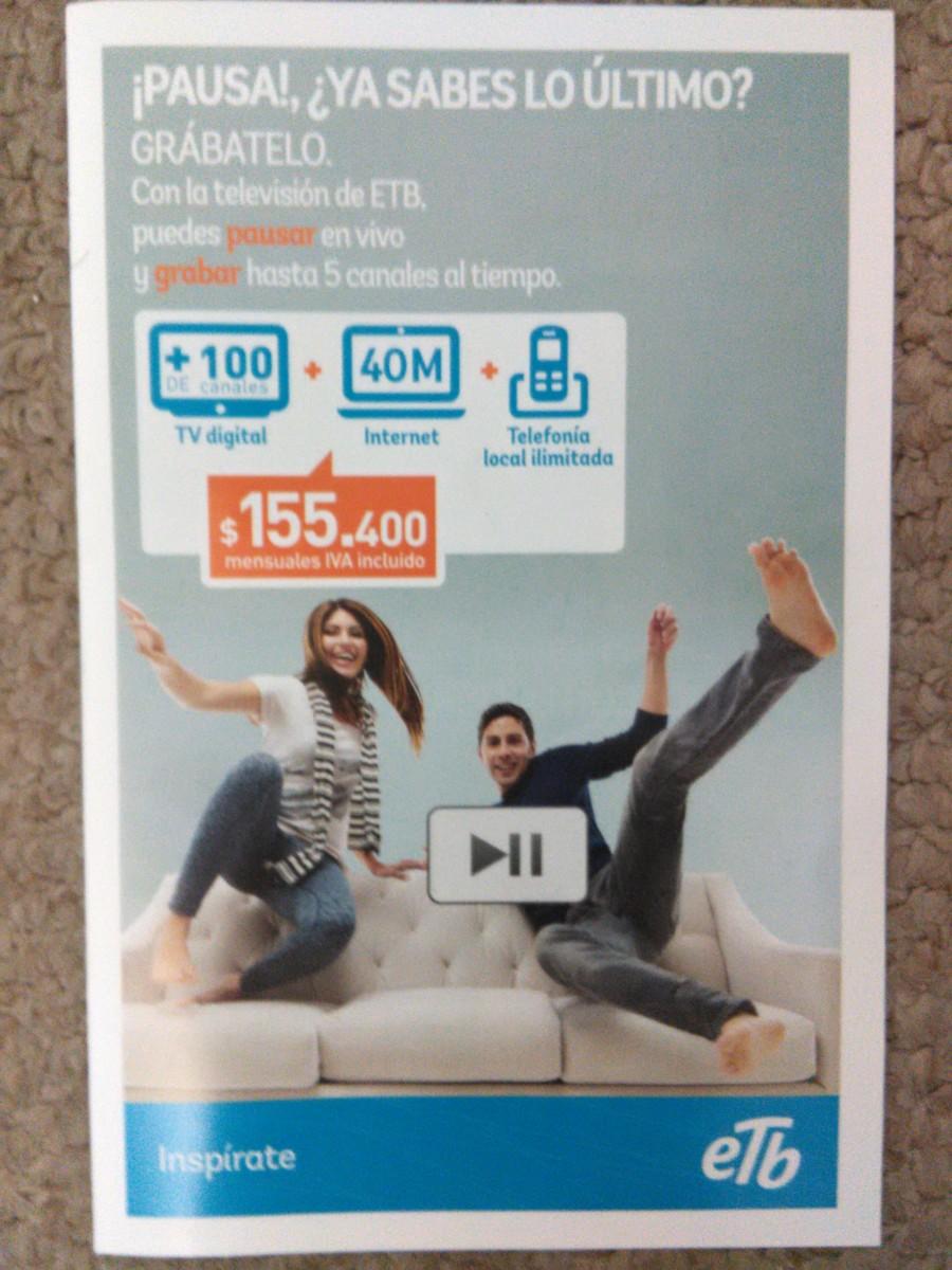 Folleto ETB TV (Diciembre de 2015)
