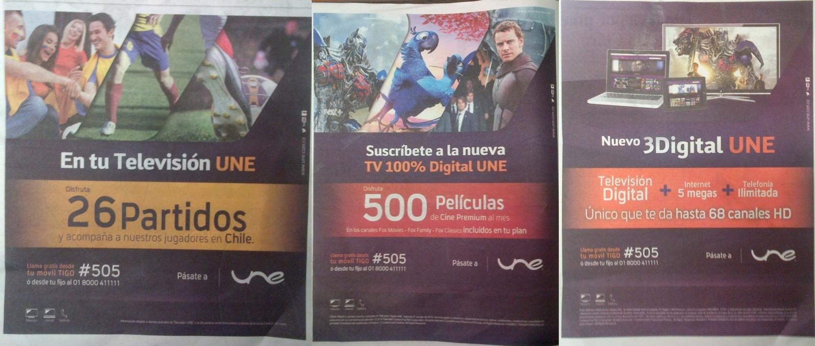 Anuncios UNE TV - 2015