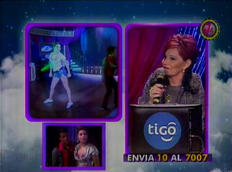 Logo en pantalla 7/4 Telecadena Honduras (2010)
