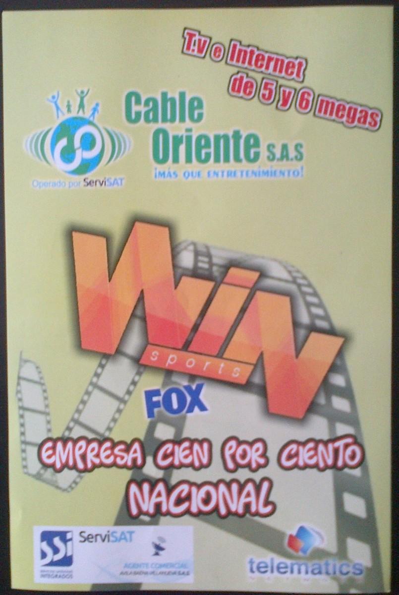 Folleto Cable Oriente S.A.S. (Sogamoso, Boyacá) - 2014/15