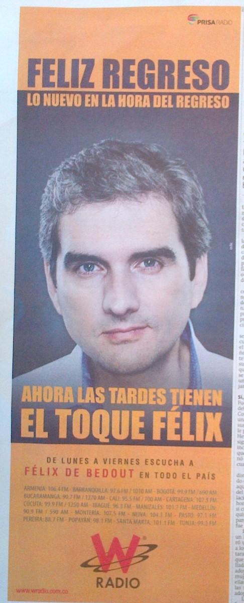 Anuncio W Radio Colombia (2015)