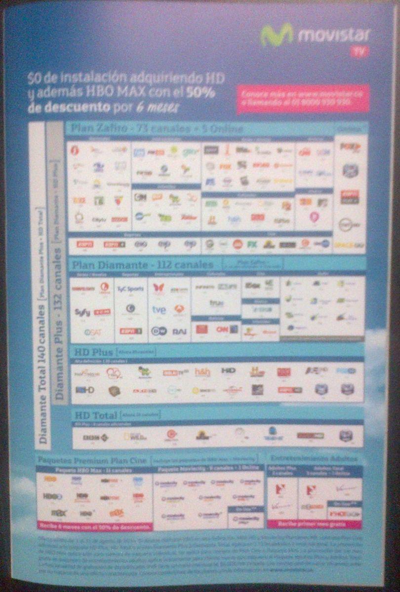 Canales de Movistar TV Colombia - Agosto 2014