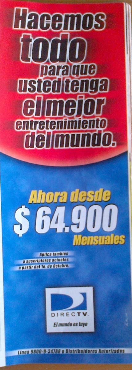 Publicidad DirecTV Colombia (Septiembre 2000)