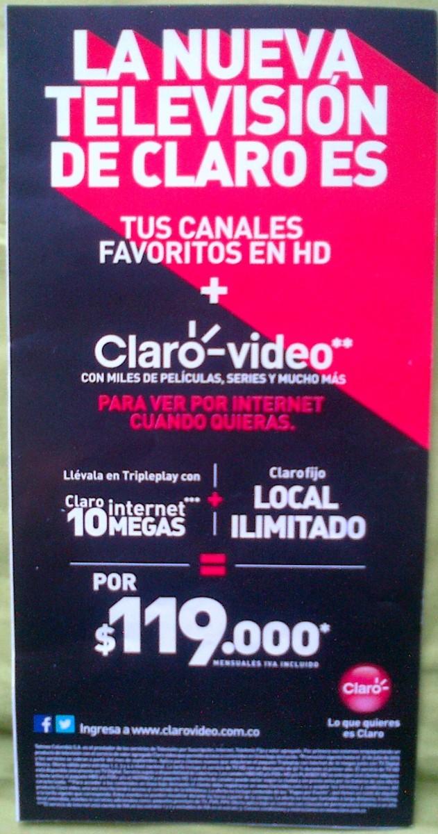 Folleto Claro TV Colombia - Julio 2015