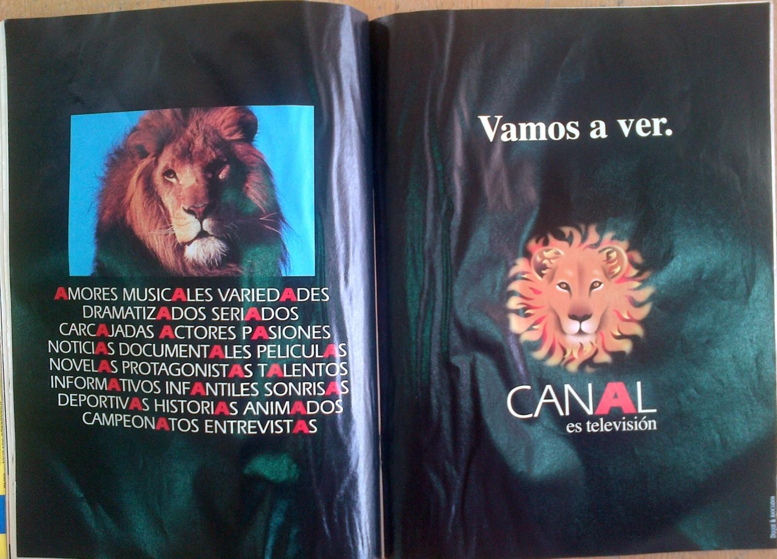 Publicidad Canal A Colombia (Agosto 1998)