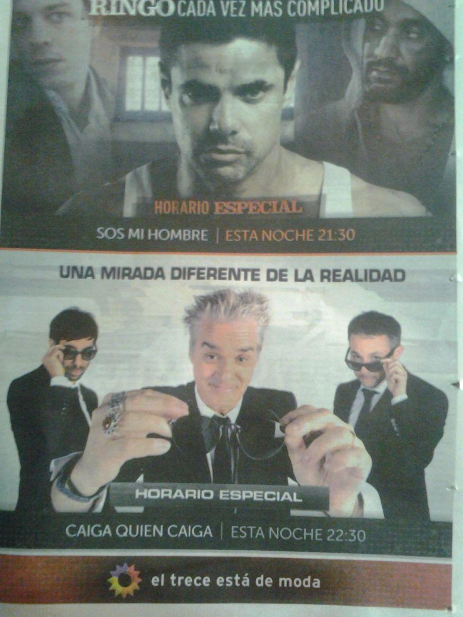 Publicidad gráfica el trece prime time - "el trece está de moda"