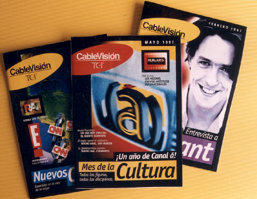 Tapas de revistas de Cablevision(Buenos aires,Argentina) de 1997