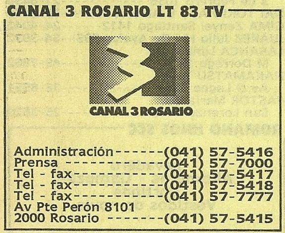 Canal 3 Rosario 1995