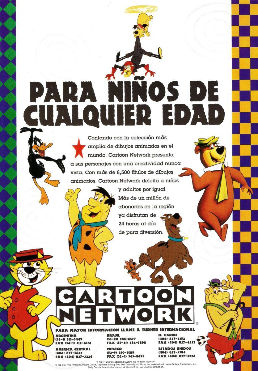 Publicidad Grafica del Cartoon Network de 1994