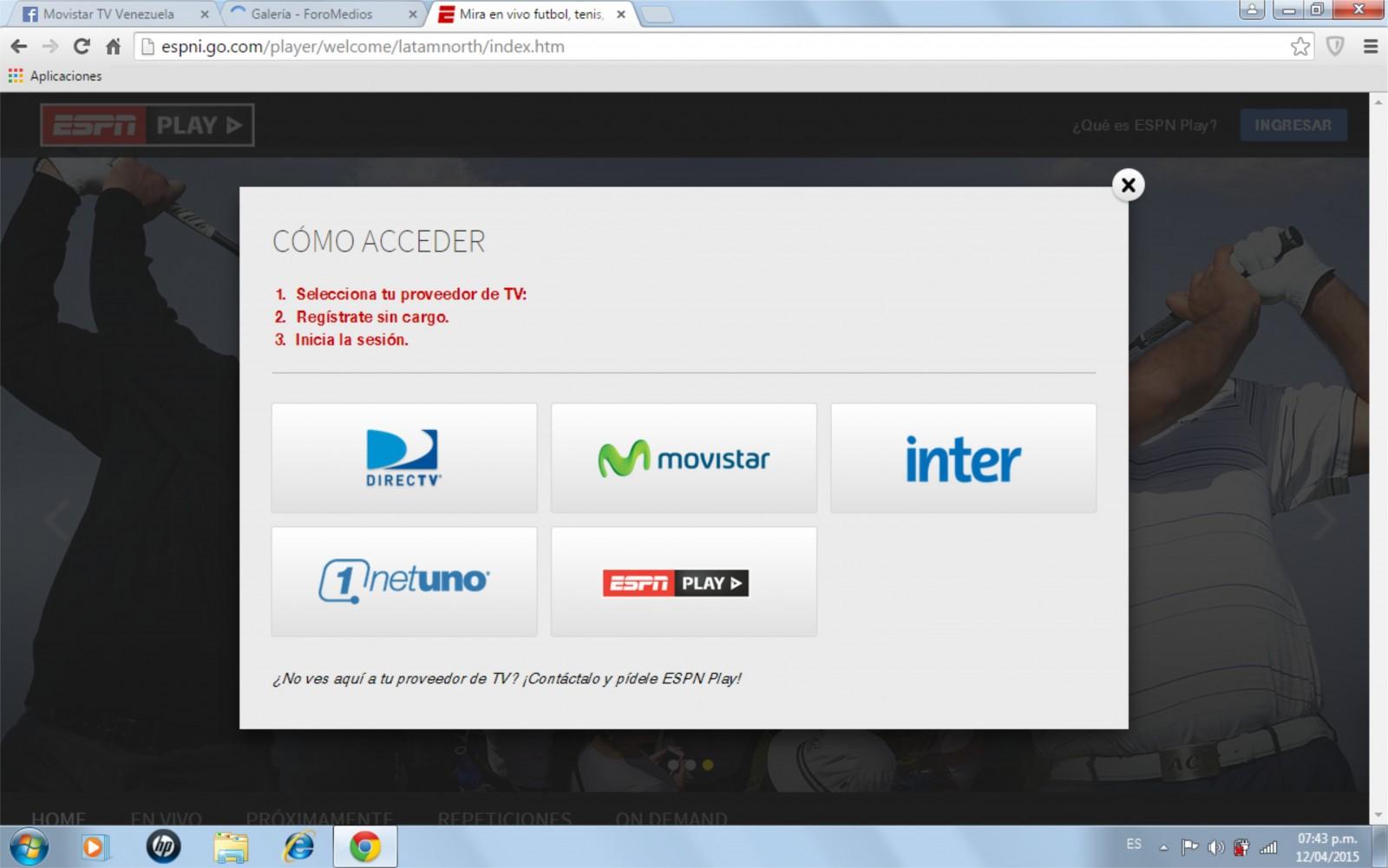 ESPNplay disponible para clientes MovistarTV Venezuela