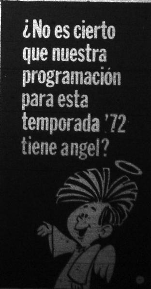 Anuncio Programacion Canal 13 Chile (1972)