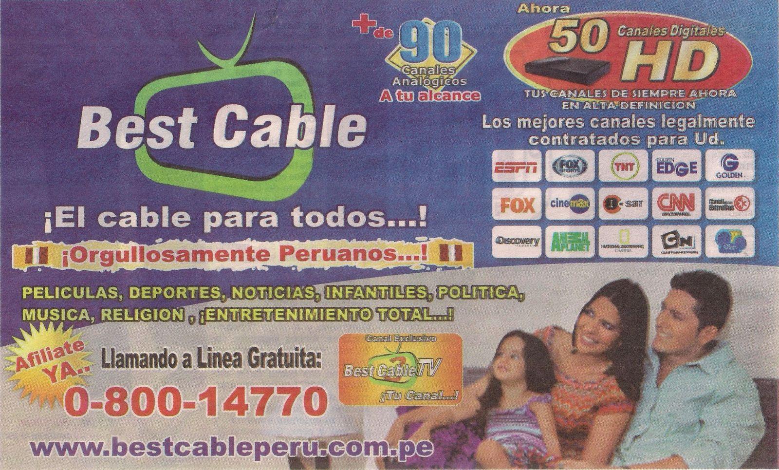 Publicidad de Best Cable Perú (2013)