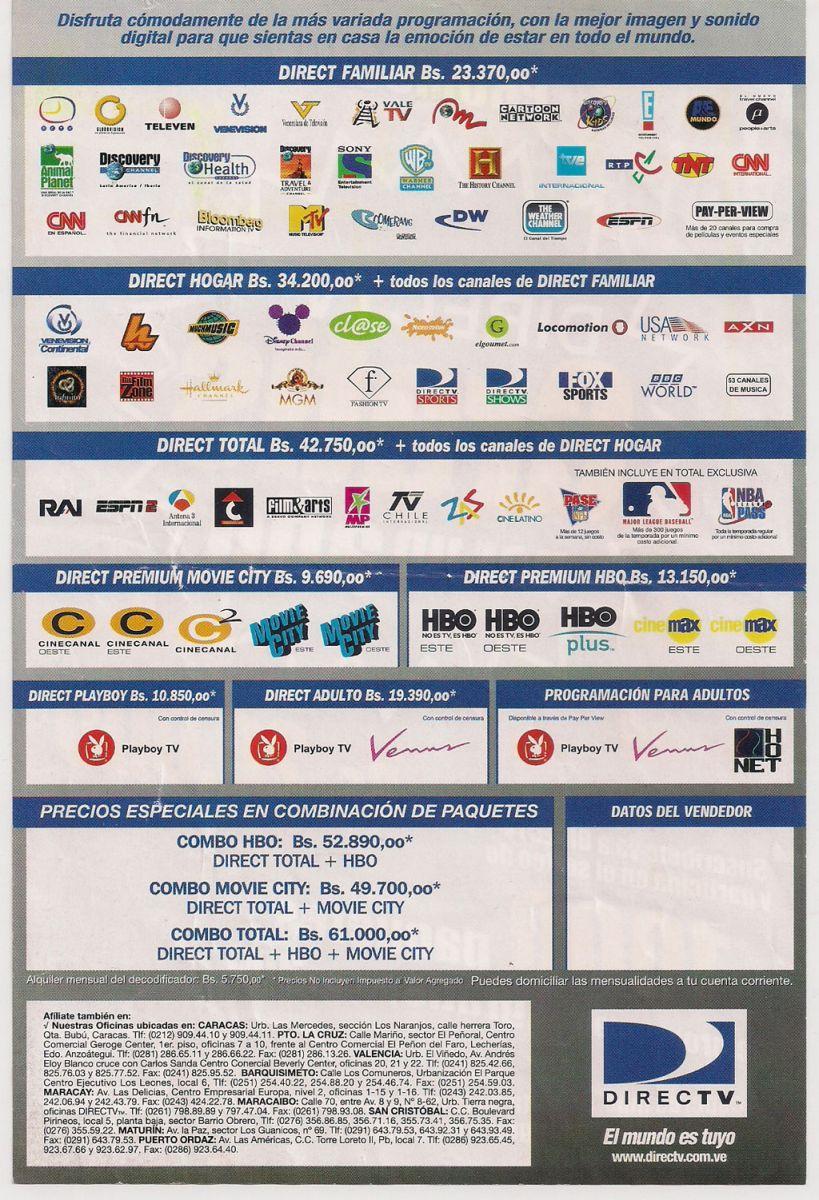 DIRECTV Venezuela a finales de los 90s (Creo yo)