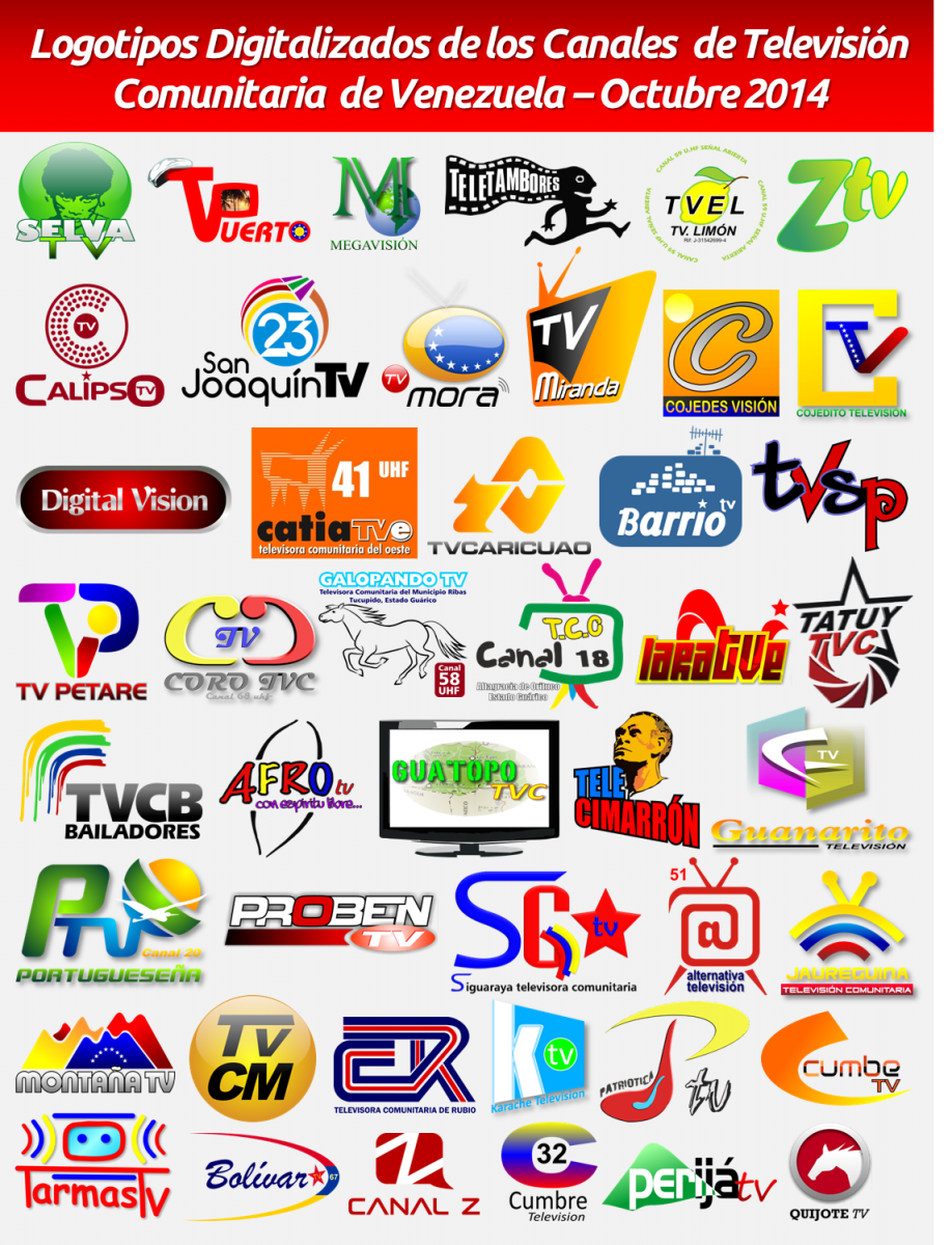 Logotipos Actuales de las Televisoras Comunitarias de Venezuela - Octubre 2014
