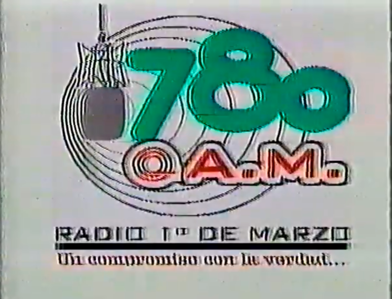 Logotipo de Radio 1° de Marzo 780 AM, en 1994