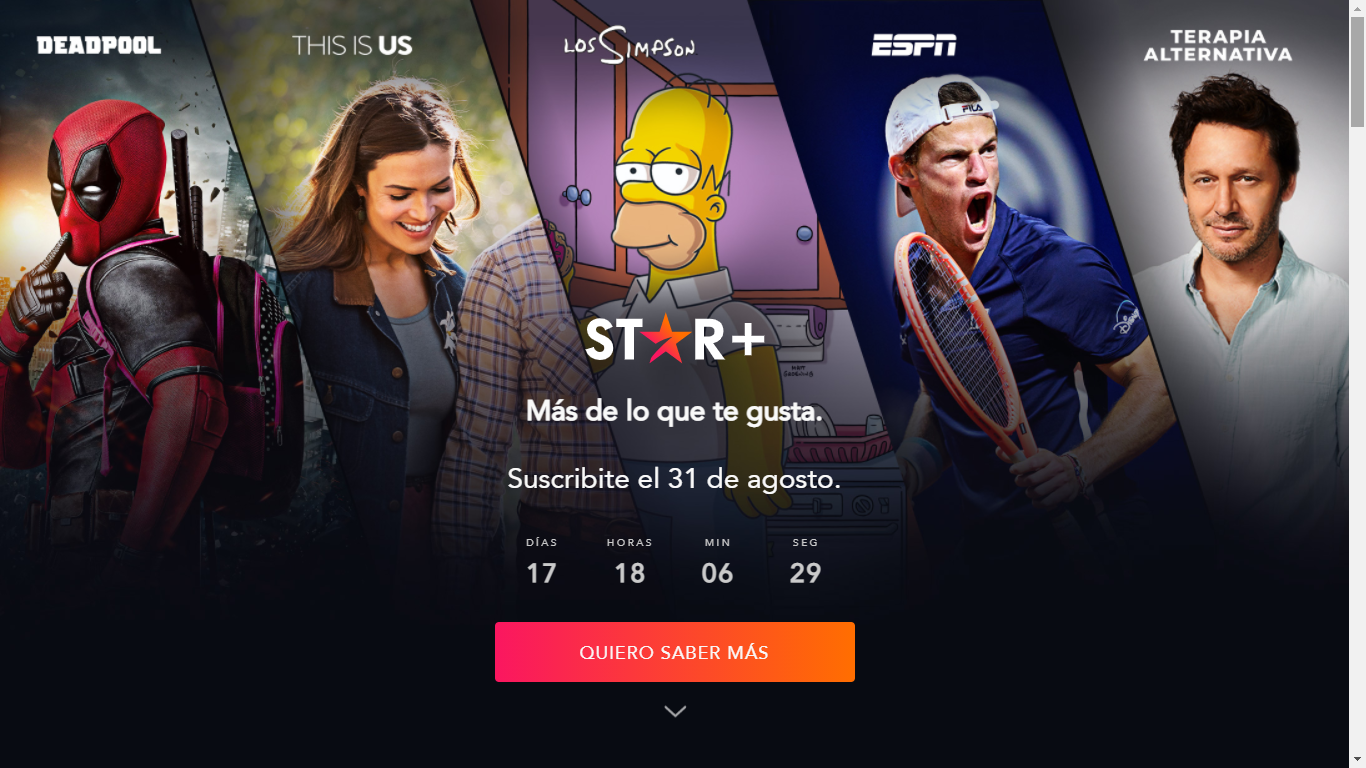 Cuenta regresiva de Star Plus.
