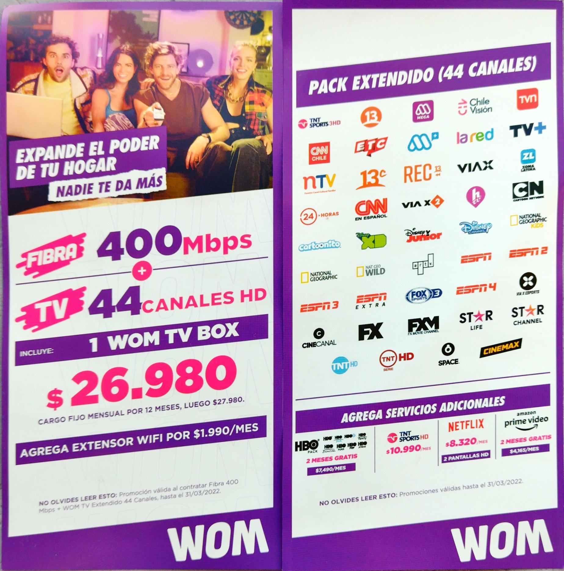 Folleto WOM TV - Febrero/Marzo 2022