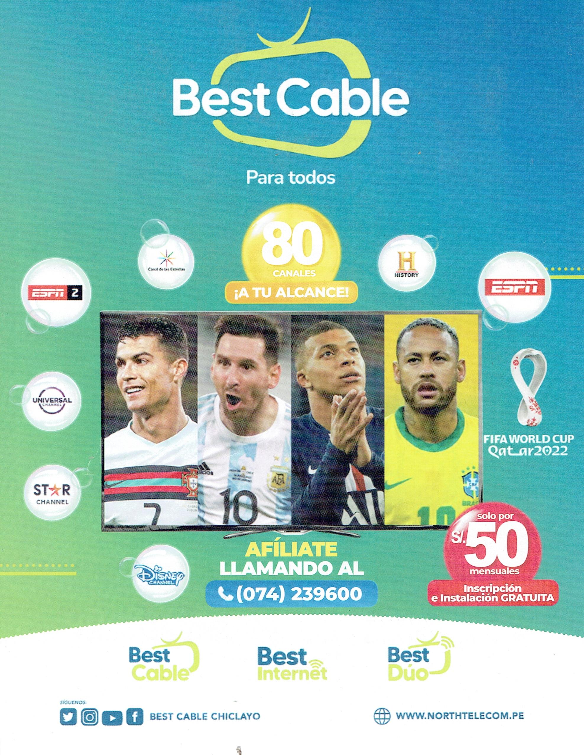 Best Cable - Noviembre 2022 (Región Lambayeque, Perú) - Anverso