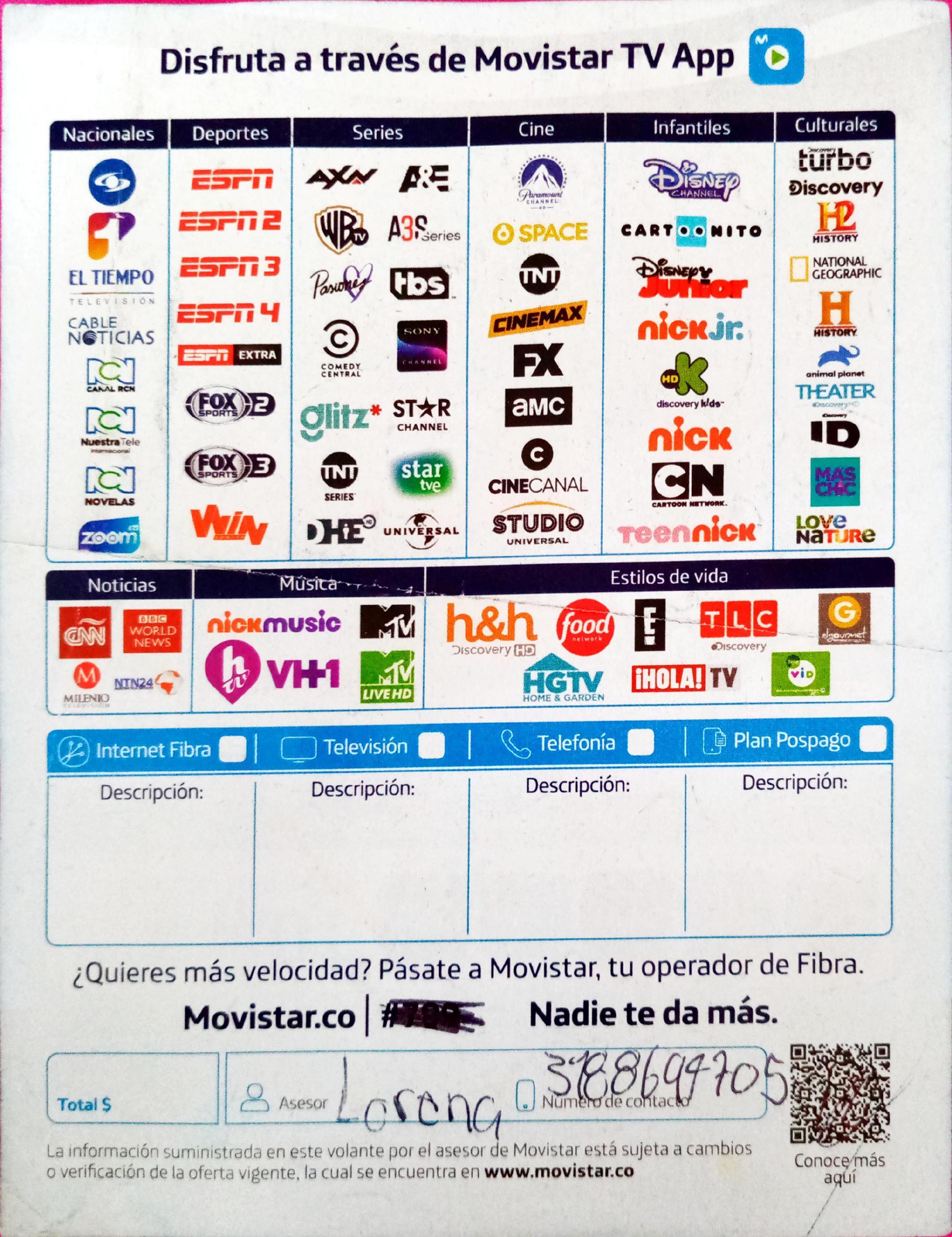 Grilla de canales de Movistar TV App (Colombia) - Página 2