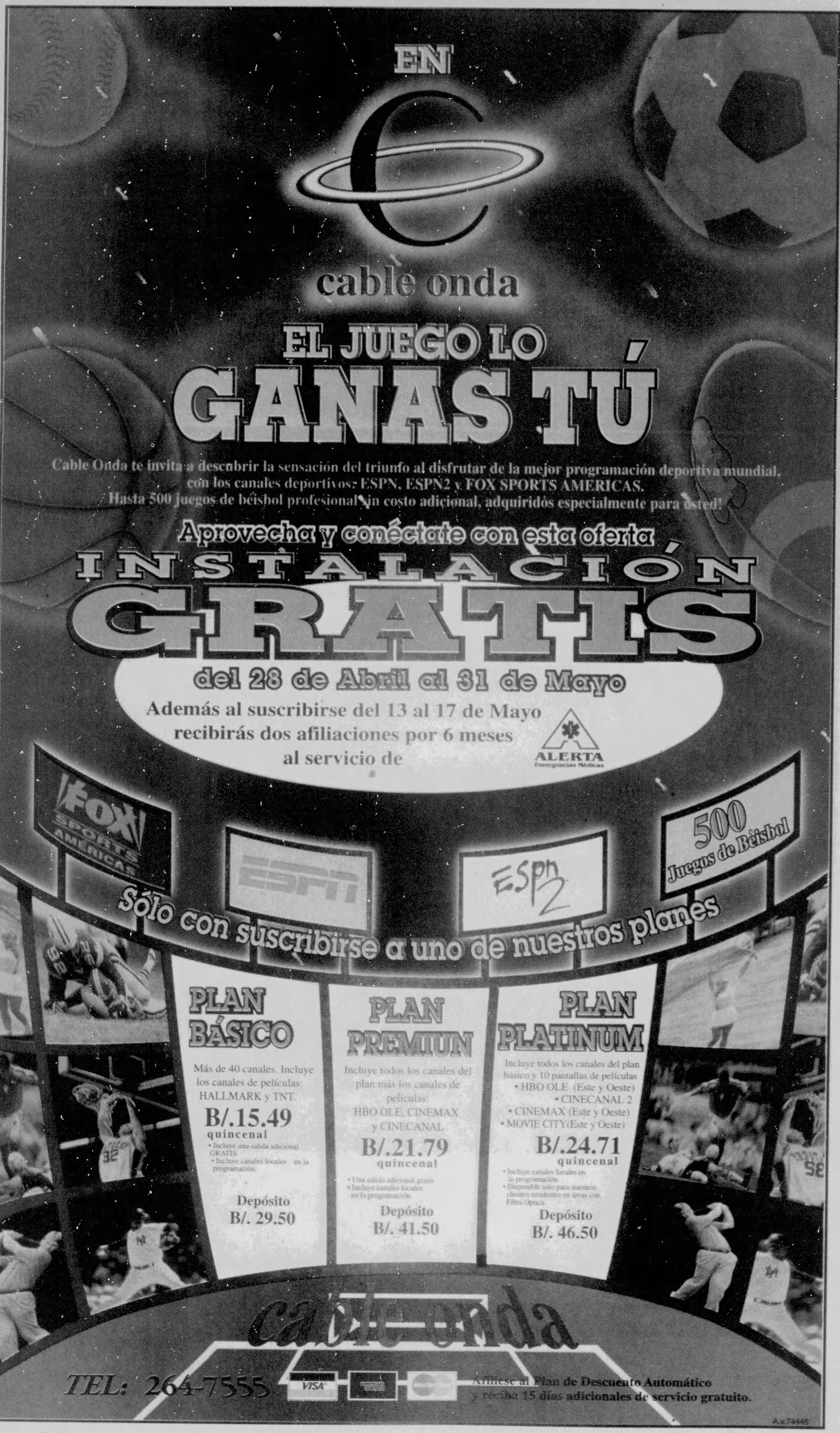 Publicidad de cable onda