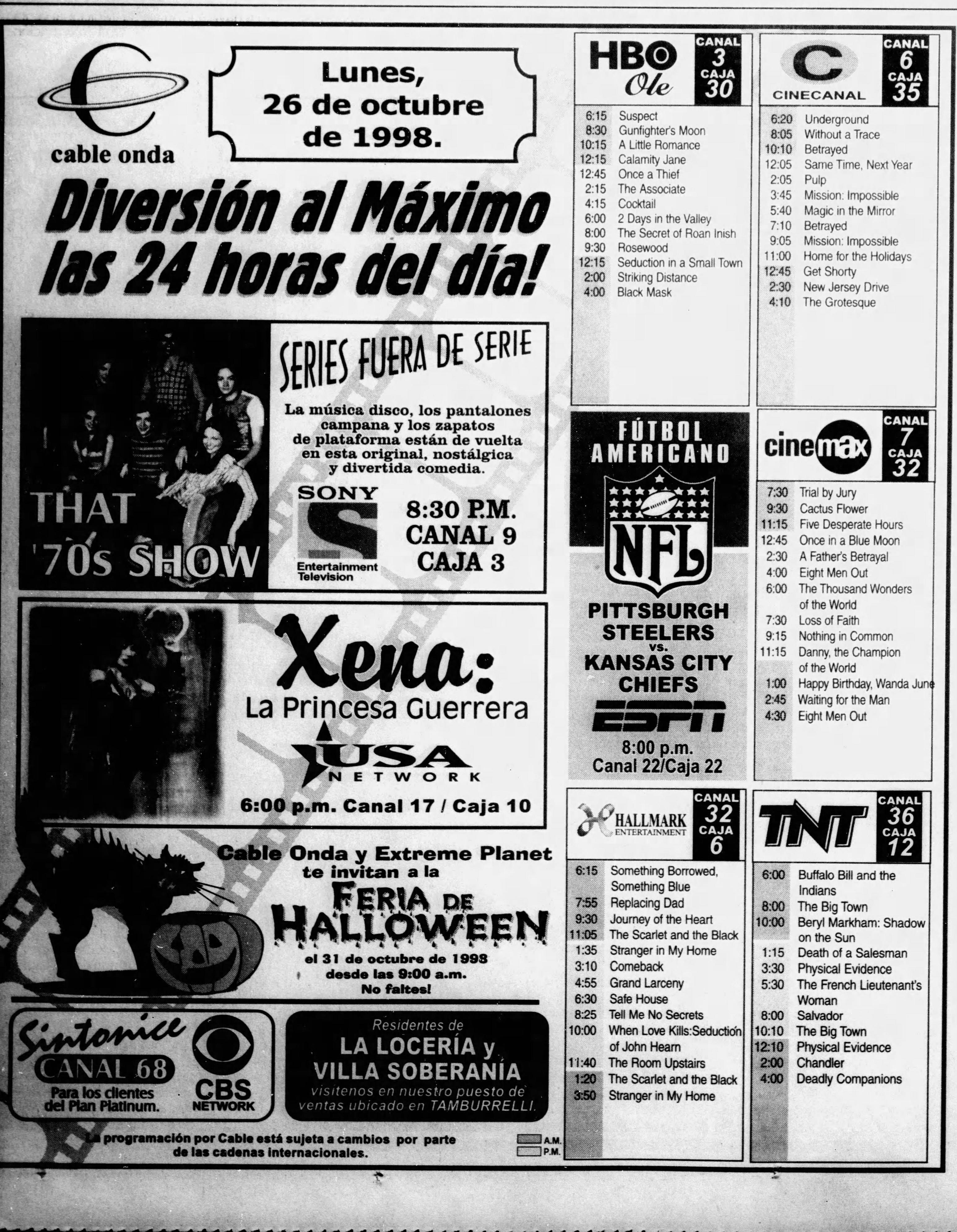 Publicidad de cable onda