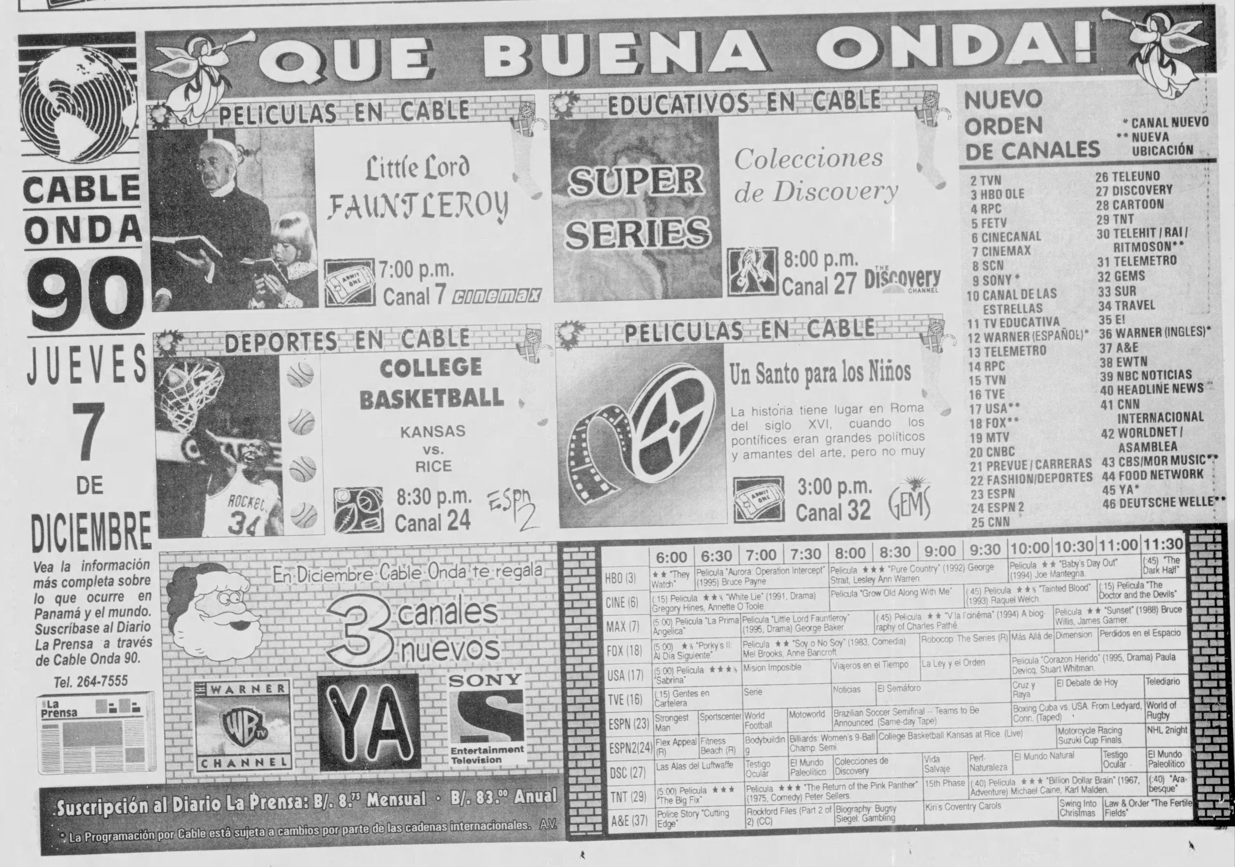 Publicidad de cable onda