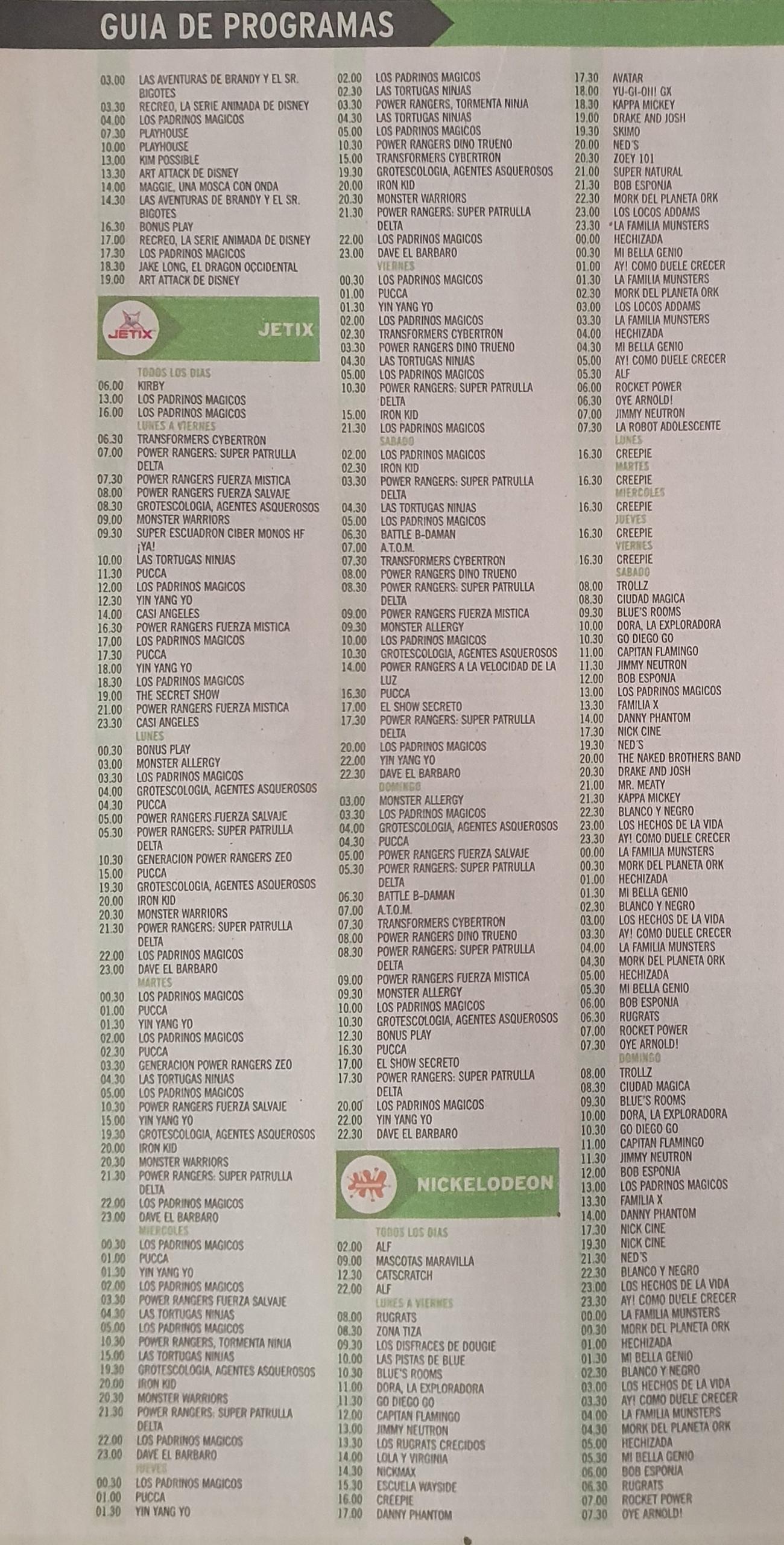 Programacion Jetx y Nickelodeon - Septiembre 2007.jpg